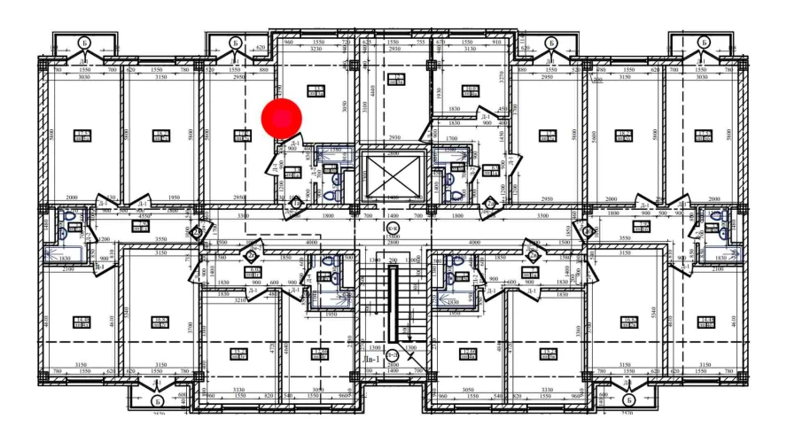 1-xonali xonadon 39.17 m²  7/7 qavat