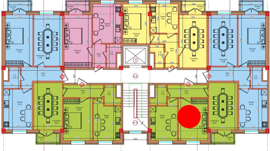 2-xonali xonadon 53.72 m²  2/2 qavat