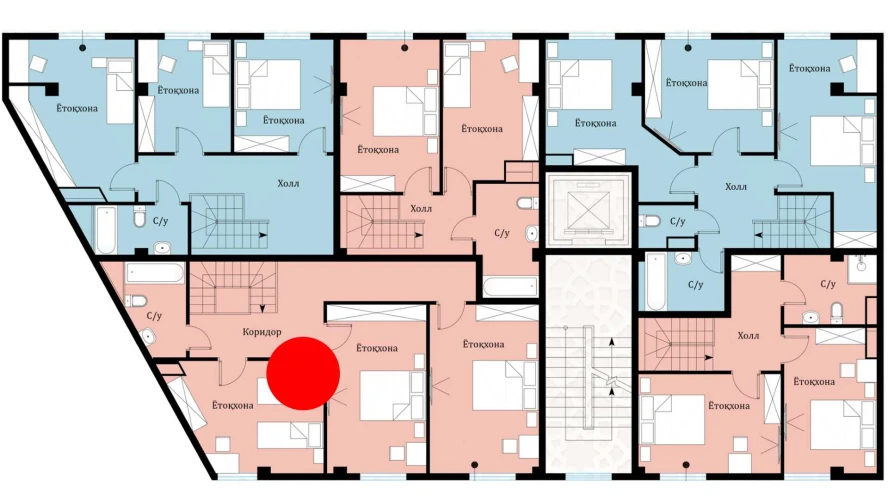 5-комнатная квартира 60.94 м²  7/7 этаж