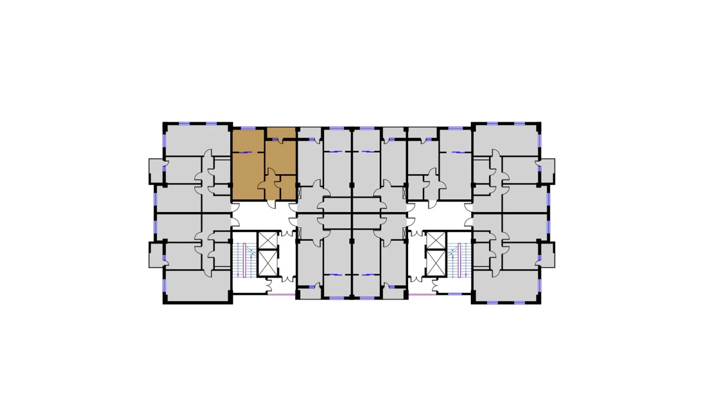 2-xonali xonadon 53.89 m²  5/5 qavat