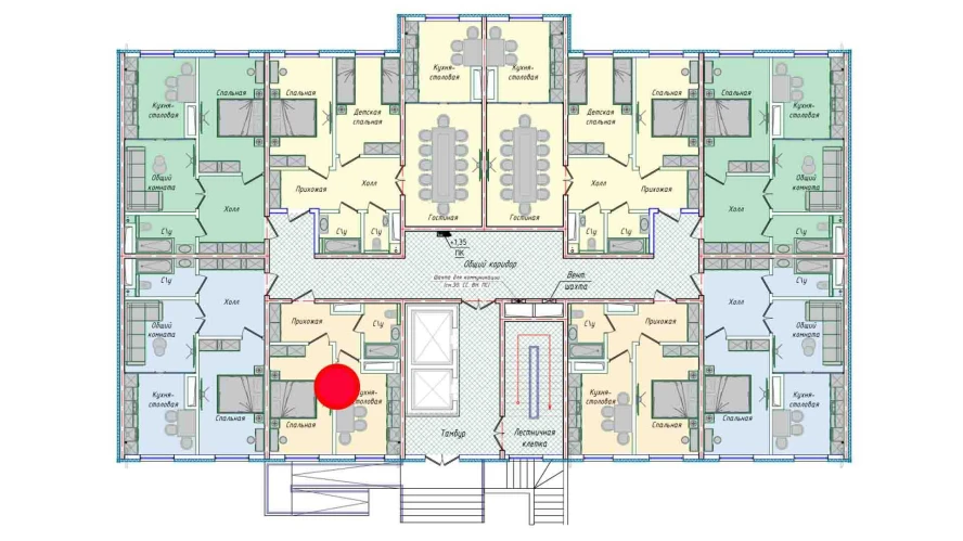 1-xonali xonadon 35.73 m²  1/1 qavat