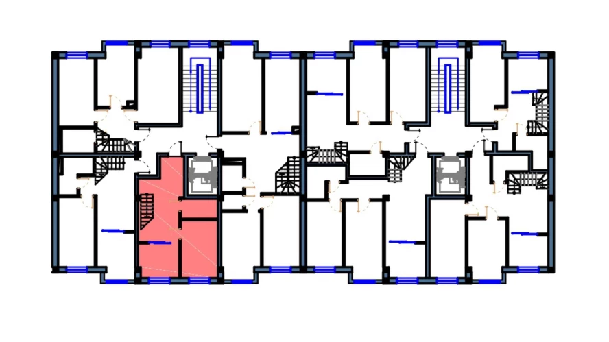 1-комнатная квартира 41.5 м²  1/1 этаж