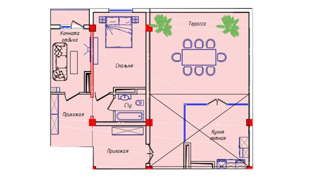 2-xonali xonadon 67.2 m²  10/10 qavat