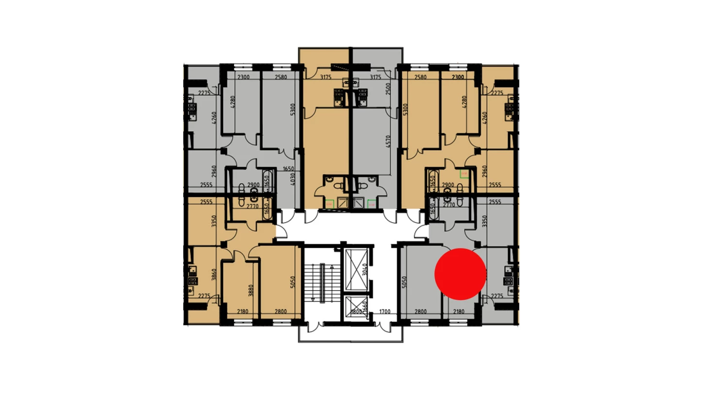 2-комнатная квартира 53.27 м²  7/7 этаж