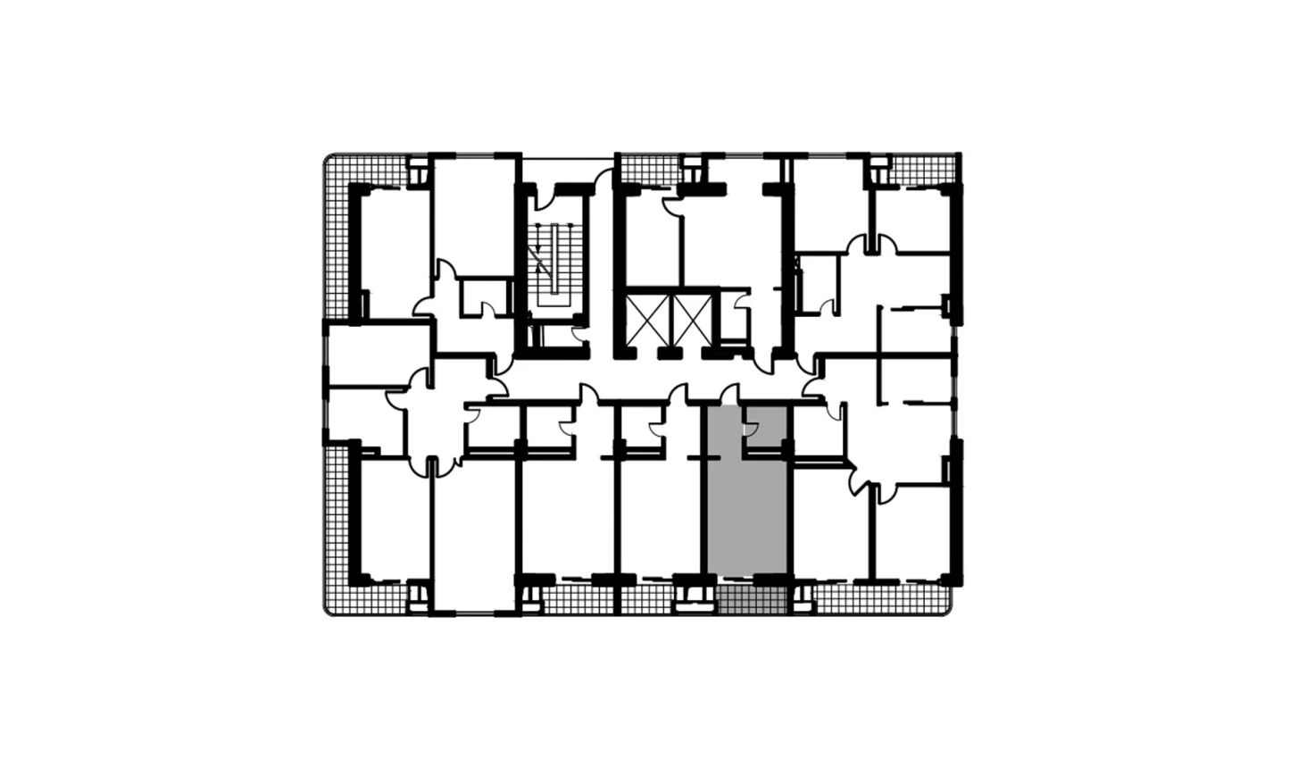 1-xonali xonadon 30.9 m²  4/4 qavat