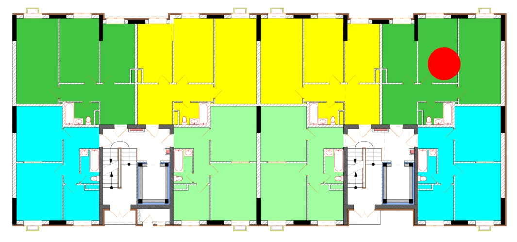 2-комнатная квартира 66.3 м²  5/5 этаж