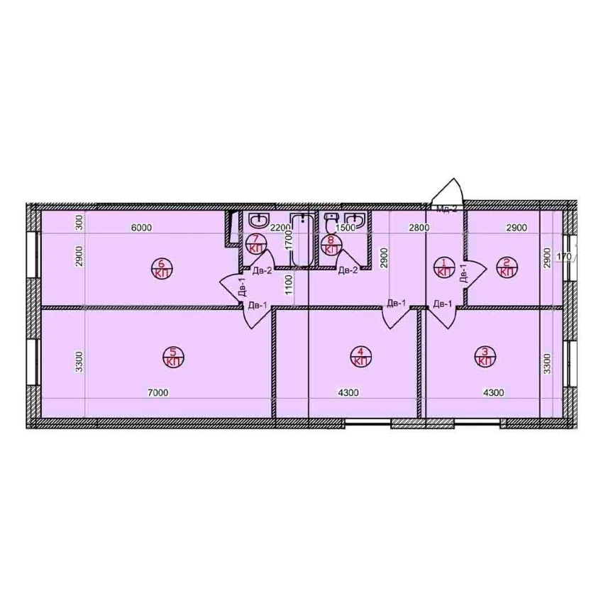 4-комнатная квартира 99.5 м²  4/4 этаж