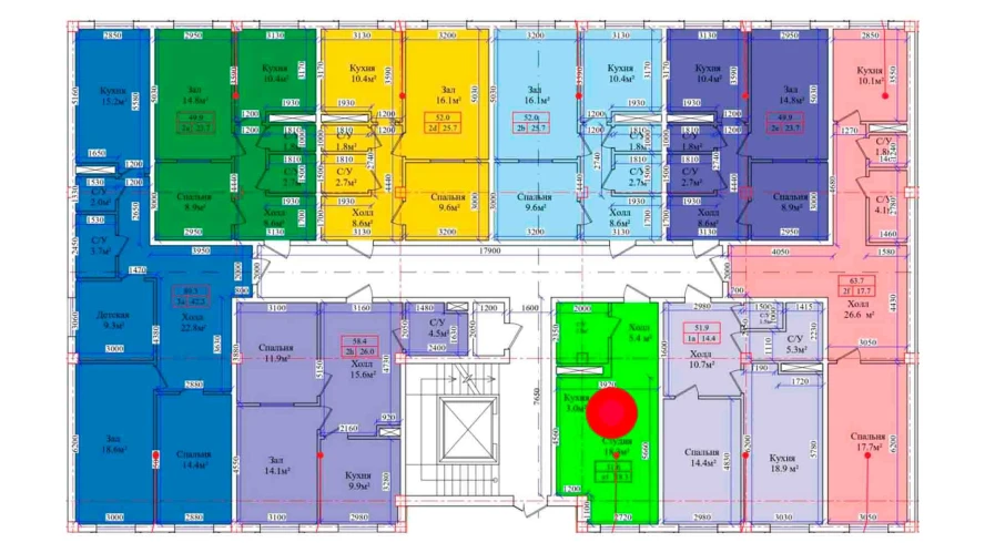 1-комнатная квартира 31.6 м²  1/1 этаж