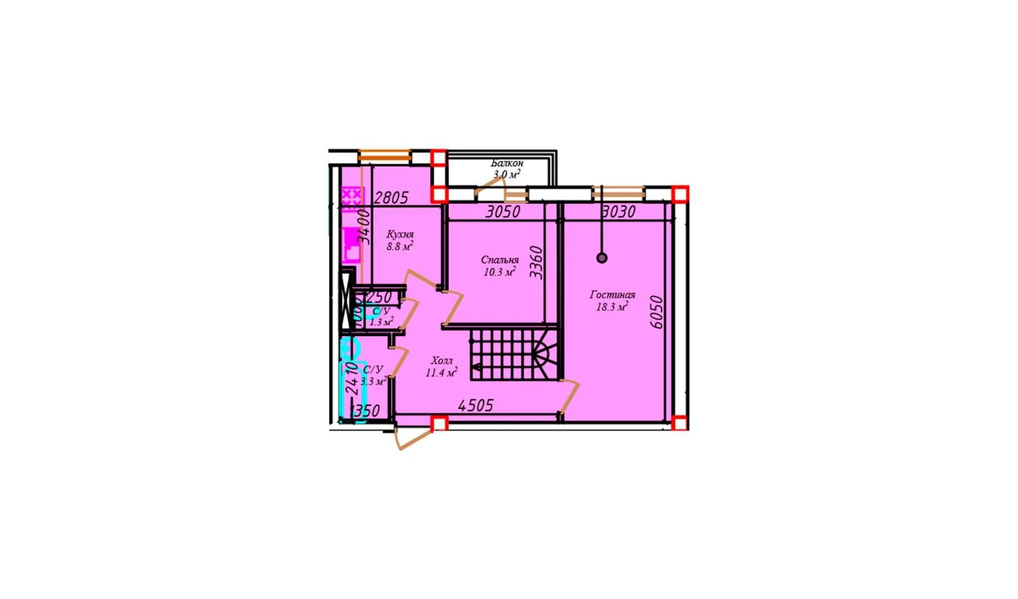 2-xonali xonadon 37.2 m²  5/5 qavat