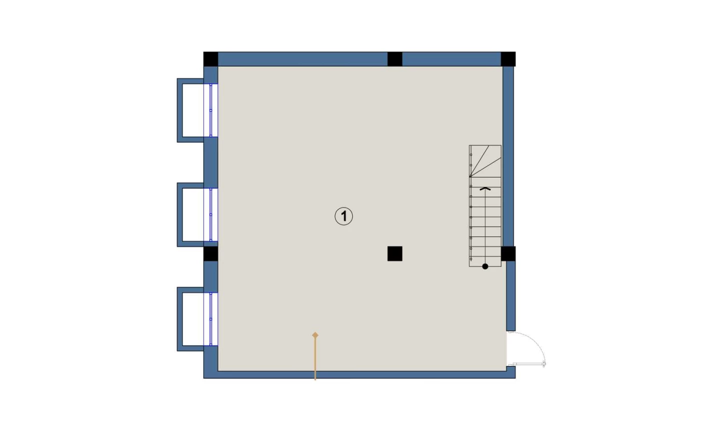 3-xonali xonadon 70 m²  1/1 qavat