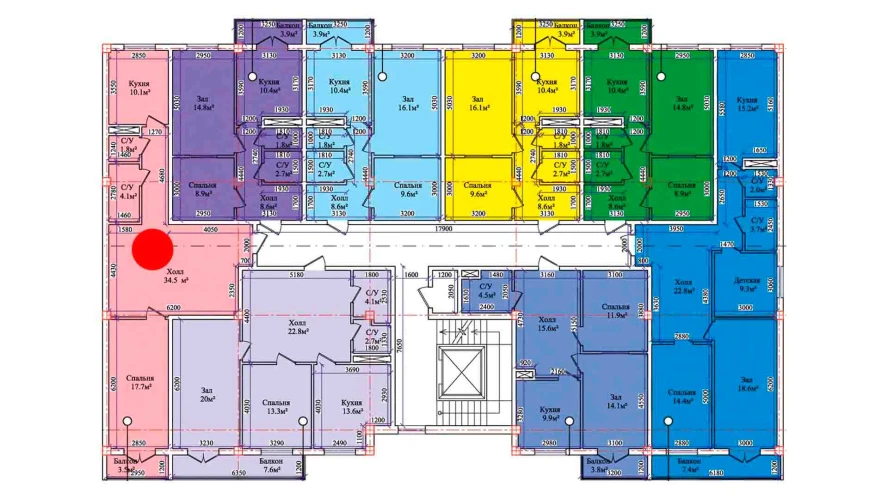 2-комнатная квартира 70.6 м²  8/8 этаж