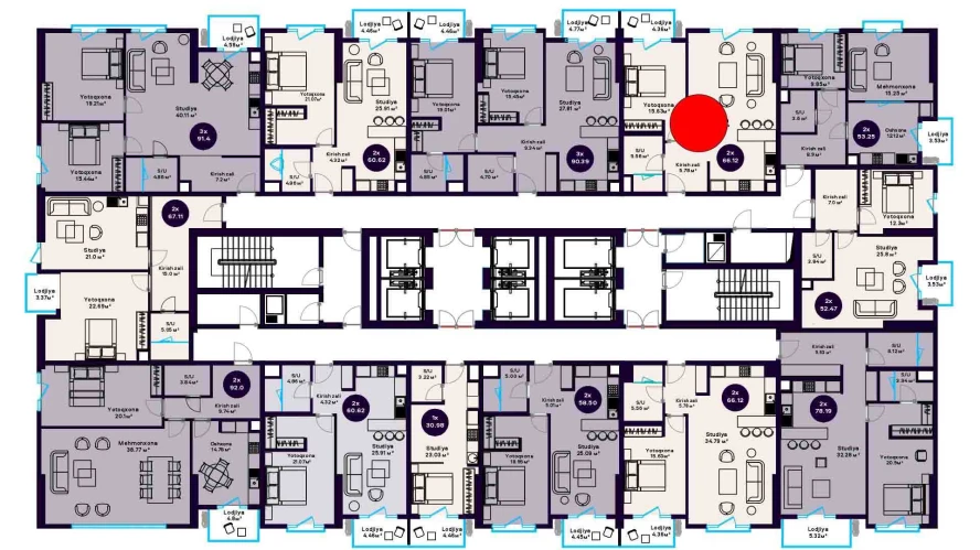 2-комнатная квартира 66.12 м²  12/12 этаж