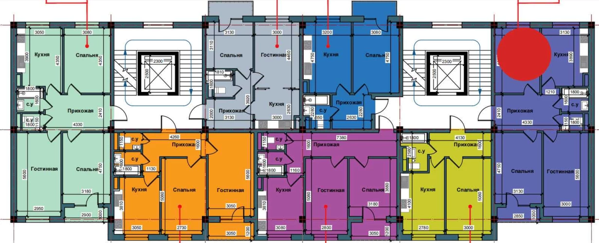 3-комнатная квартира 78.6 м²  4/4 этаж