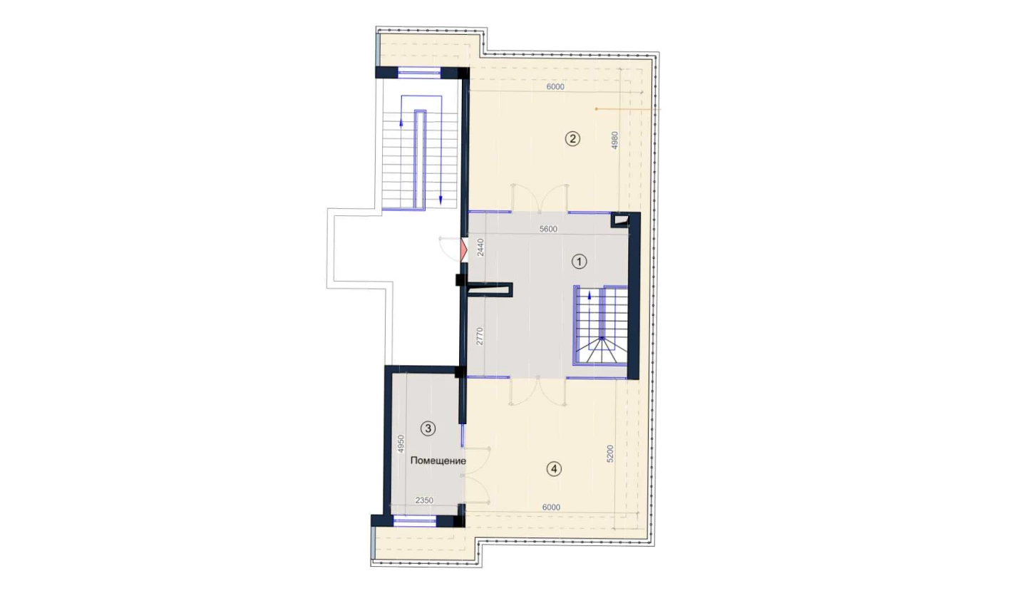 3-комнатная квартира 87 м²  9/9 этаж