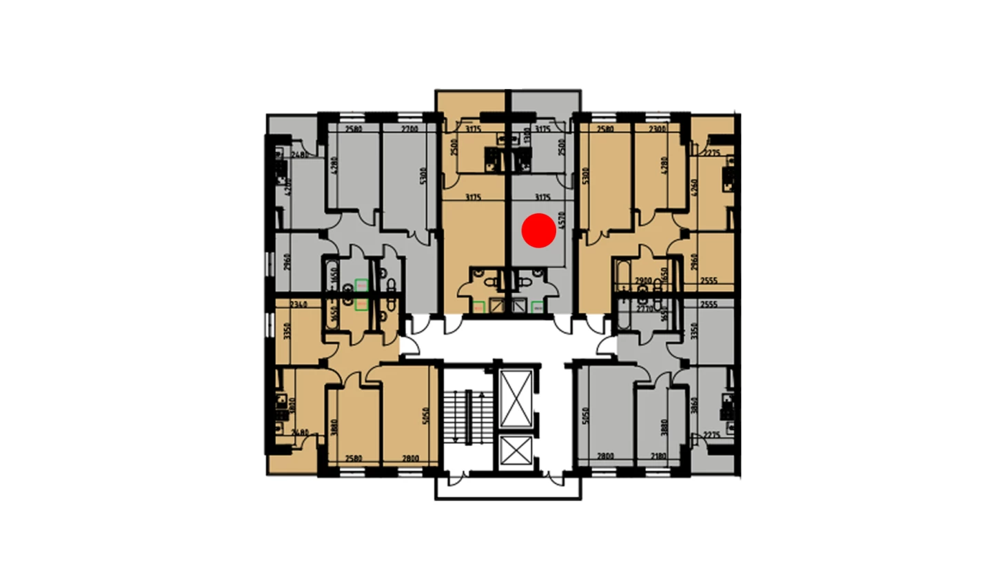 1-комнатная квартира 30.31 м²  5/5 этаж