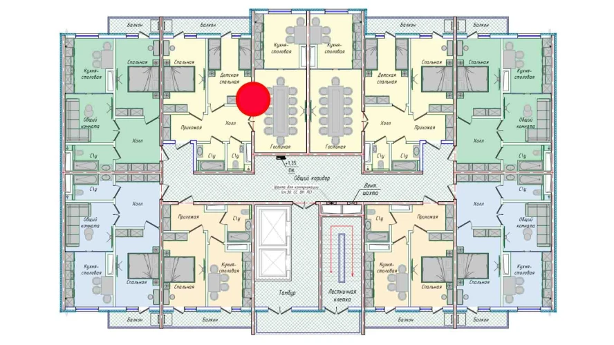 3-комнатная квартира 74.14 м²  11/11 этаж