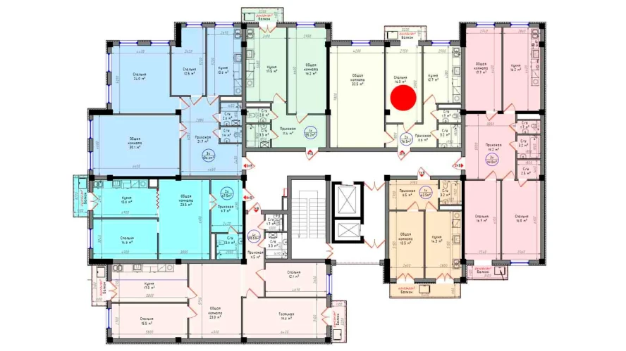 2-xonali xonadon 76.5 m²  3/3 qavat