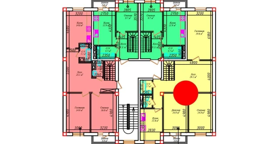 3-xonali xonadon 99.5 m²  5/6 qavat | CHIRCHIQ CITY Turar-joy majmuasi