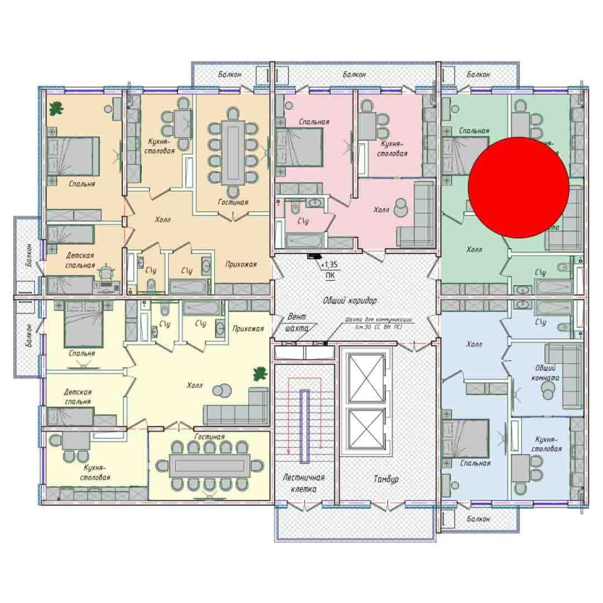 2-комнатная квартира 50.85 м²  15/15 этаж