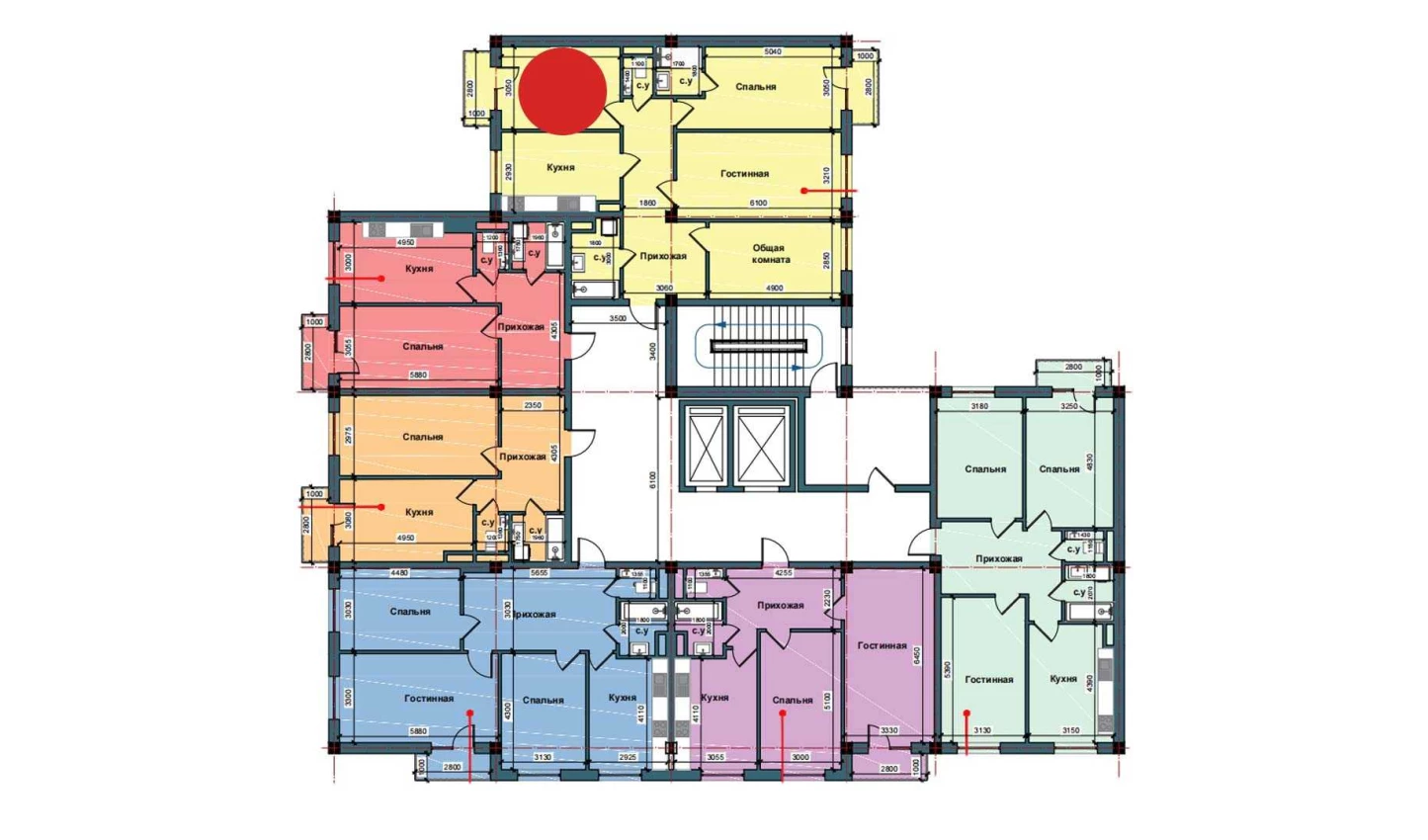 4-комнатная квартира 112.1 м²  9/9 этаж