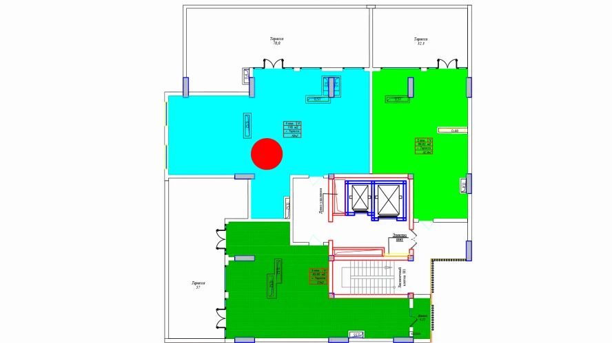 4-комнатная квартира 116 м²  17/17 этаж