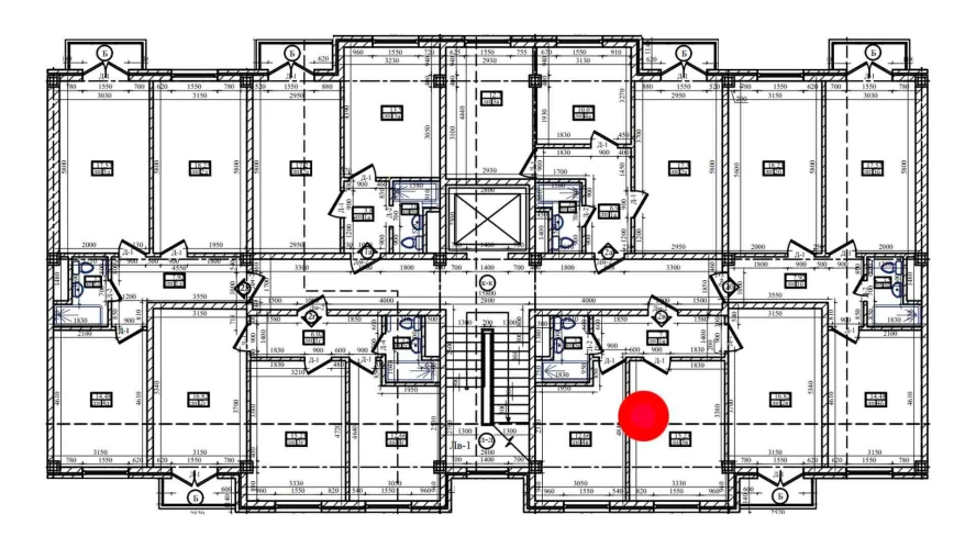 2-комнатная квартира 55.97 м²  4/4 этаж