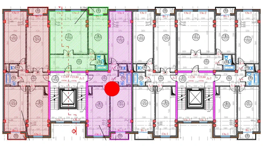 3-комнатная квартира 83.34 м²  3/3 этаж