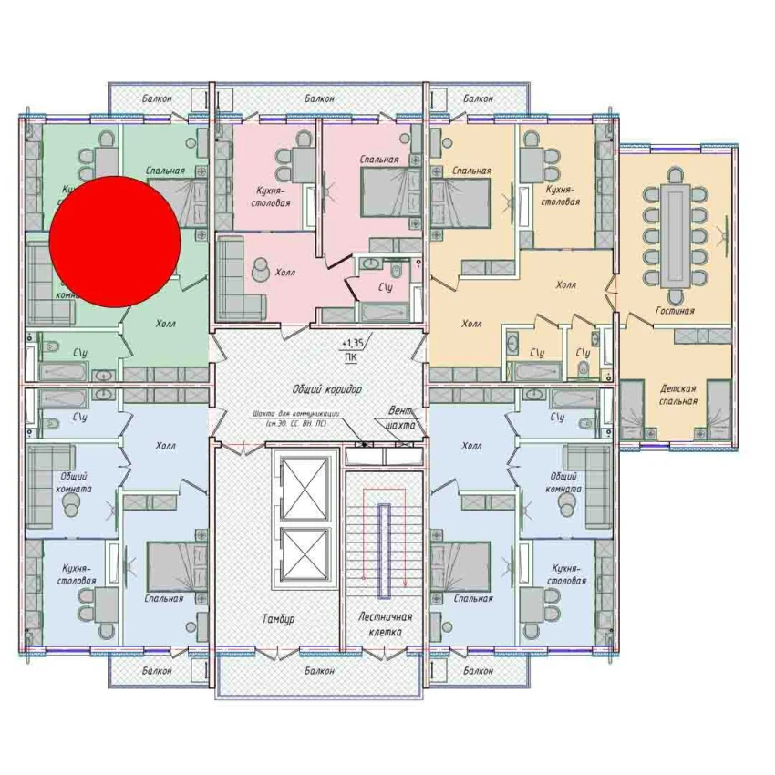 2-комнатная квартира 50.85 м²  11/11 этаж