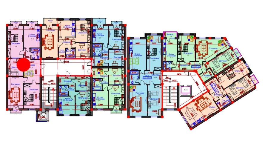 4-комнатная квартира 120.5 м²  8/8 этаж