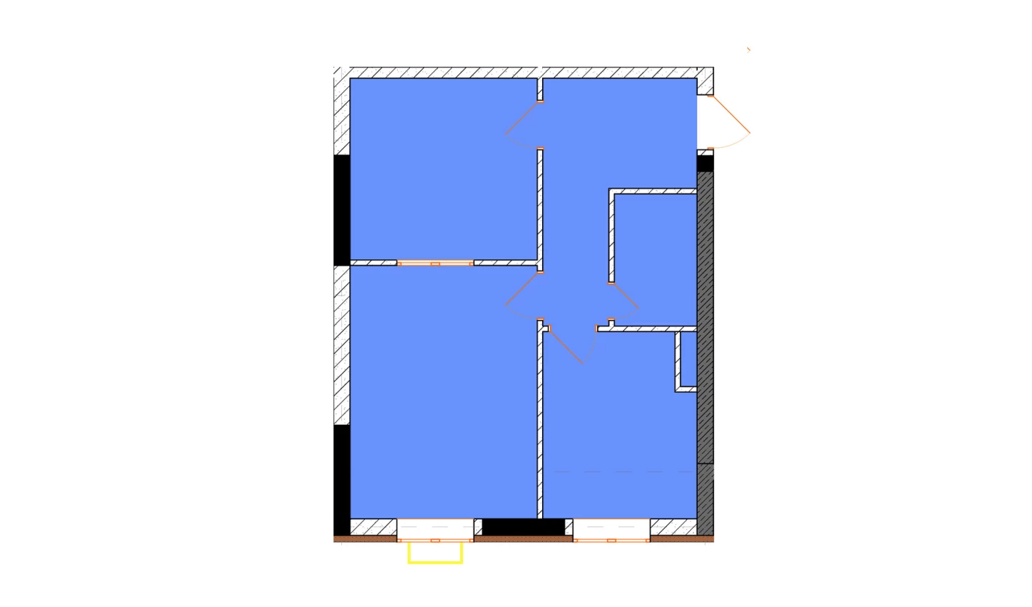 2-комнатная квартира 50 м²  8/8 этаж