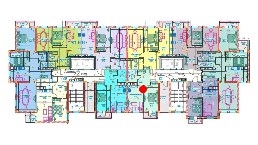 2-комнатная квартира 49.86 м²  3/3 этаж