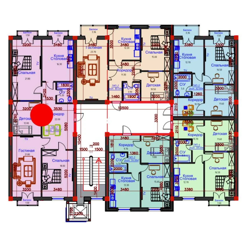 4-комнатная квартира 120.5 м²  10/10 этаж