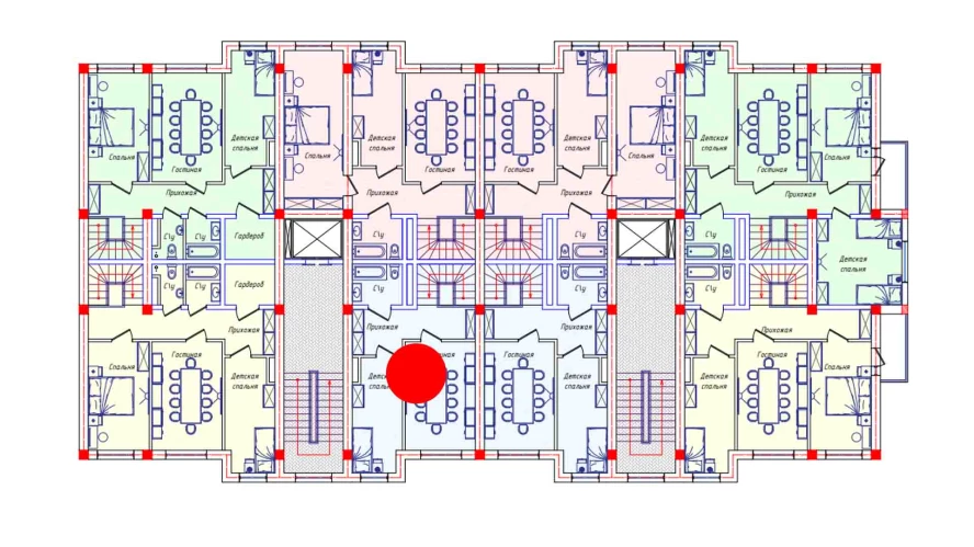 2-комнатная квартира 46.1 м²  8/8 этаж