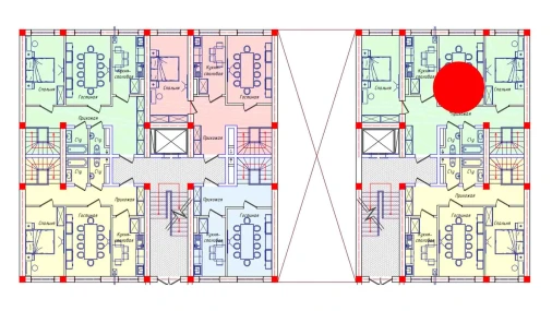 6-xonali xonadon 148.6 m²  1/8 qavat | STAR HOUSE RESIDENCE Turar-joy majmuasi