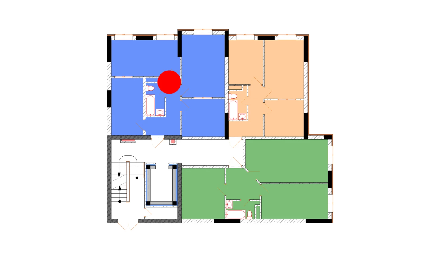 2-комнатная квартира 64.8 м²  4/4 этаж