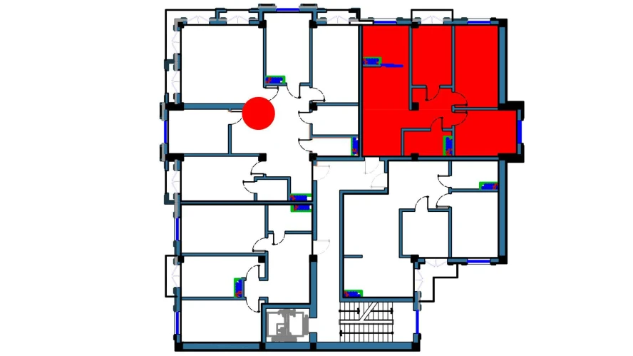 4-xonali xonadon 120 m²  9/9 qavat