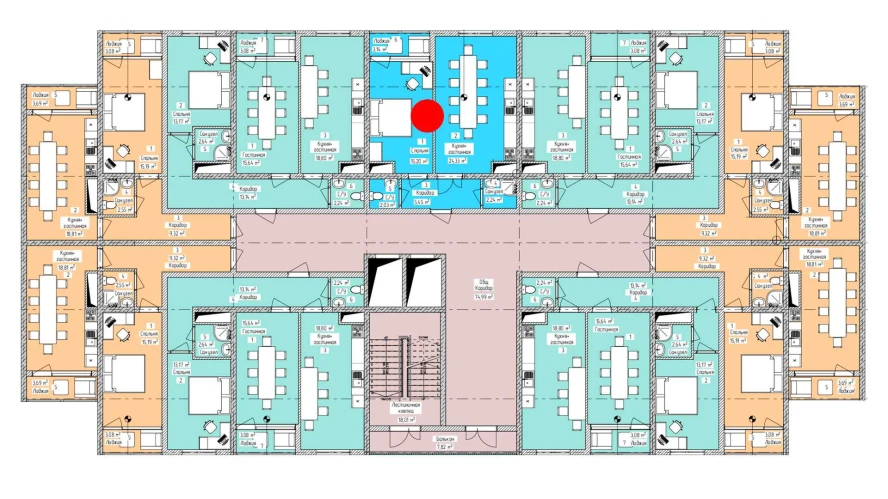 2-xonali xonadon 52.39 m²  5/5 qavat