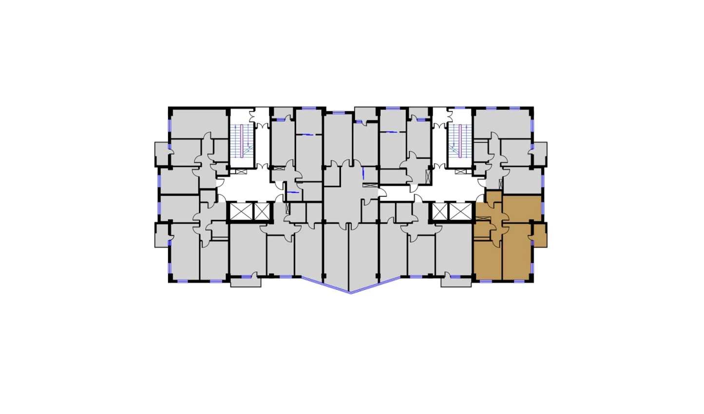 2-комнатная квартира 70.19 м²  5/5 этаж