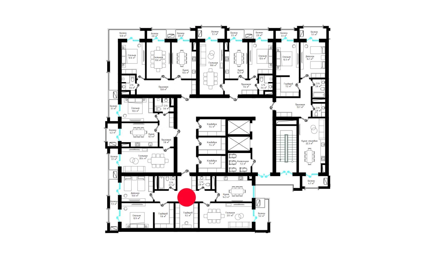 3-xonali xonadon 112.3 m²  3/3 qavat