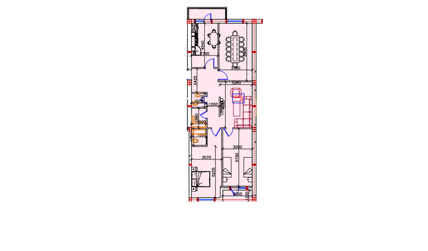 3-комнатная квартира 115.7 м²  3/3 этаж