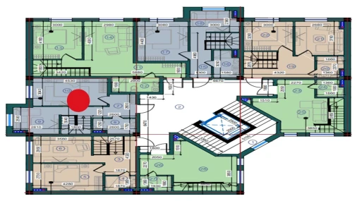 1-xonali xonadon 83.8 m²  7/7 qavat | Bristol Turar-joy majmuasi