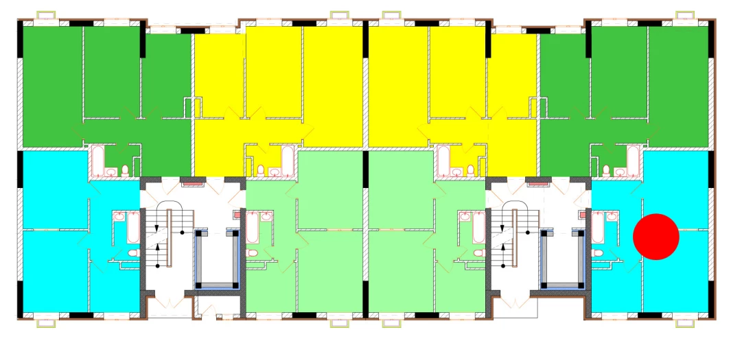 2-xonali xonadon 50.3 m²  4/4 qavat