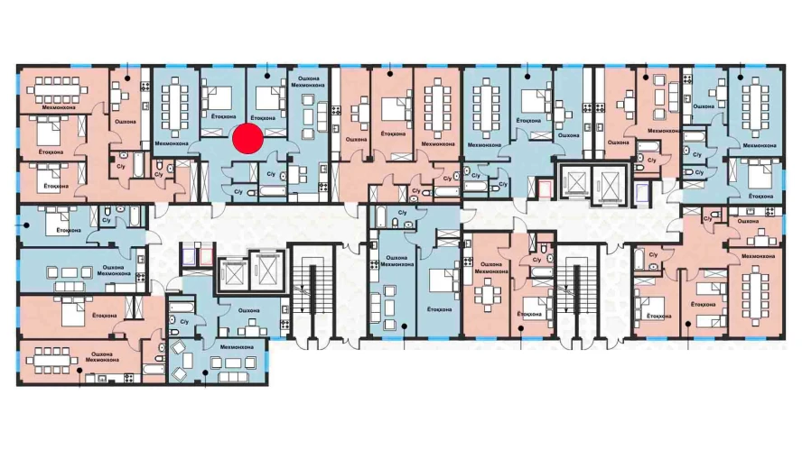 3-комнатная квартира 87.21 м²  1/1 этаж