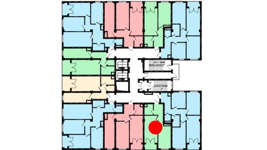 1-комнатная квартира 45.6 м²  10/10 этаж