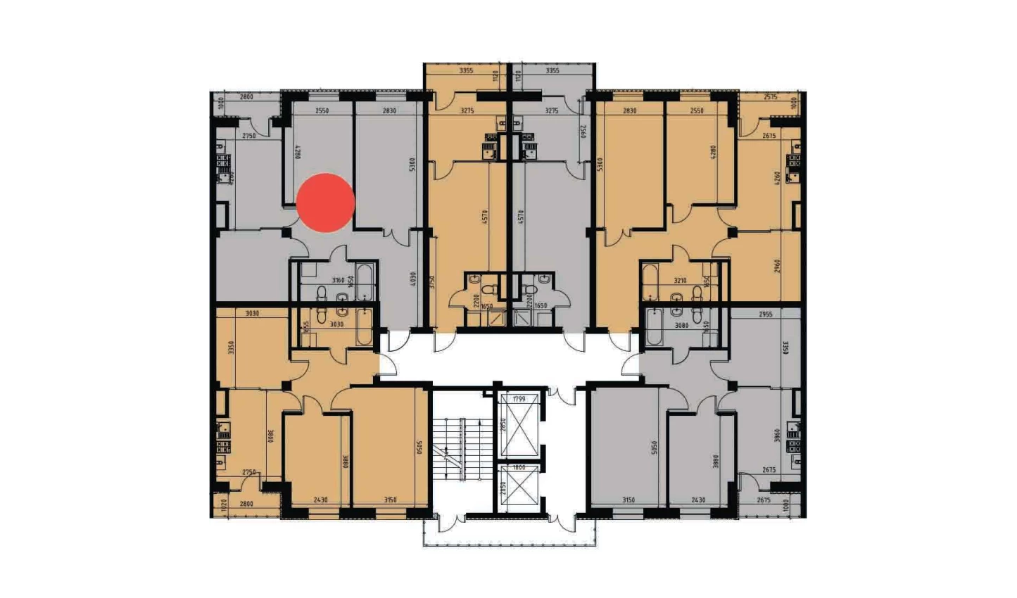 2-комнатная квартира 67.92 м²  7/7 этаж