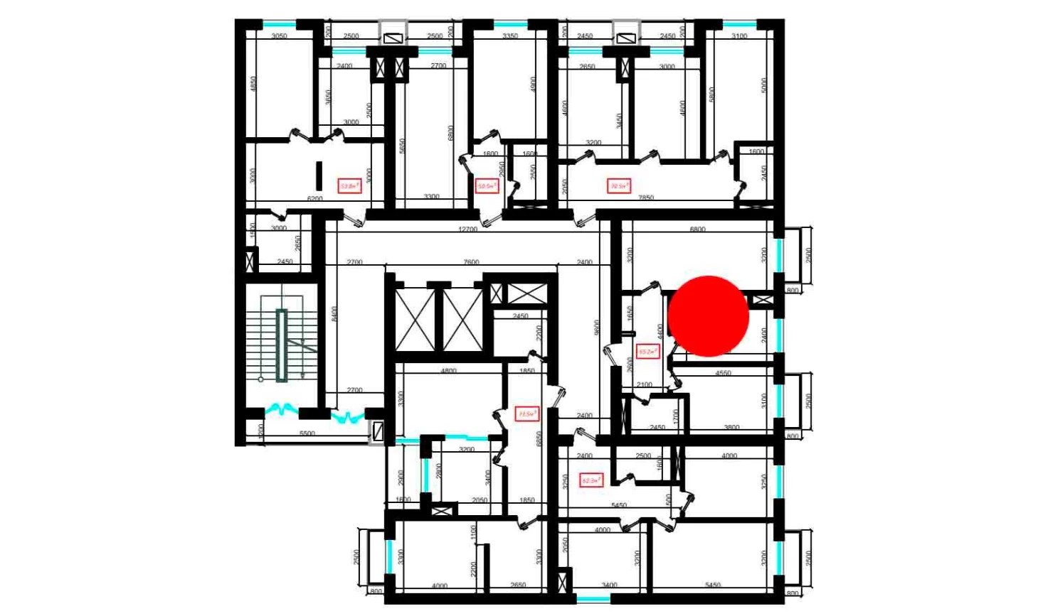 3-xonali xonadon 67.2 m²  12/12 qavat