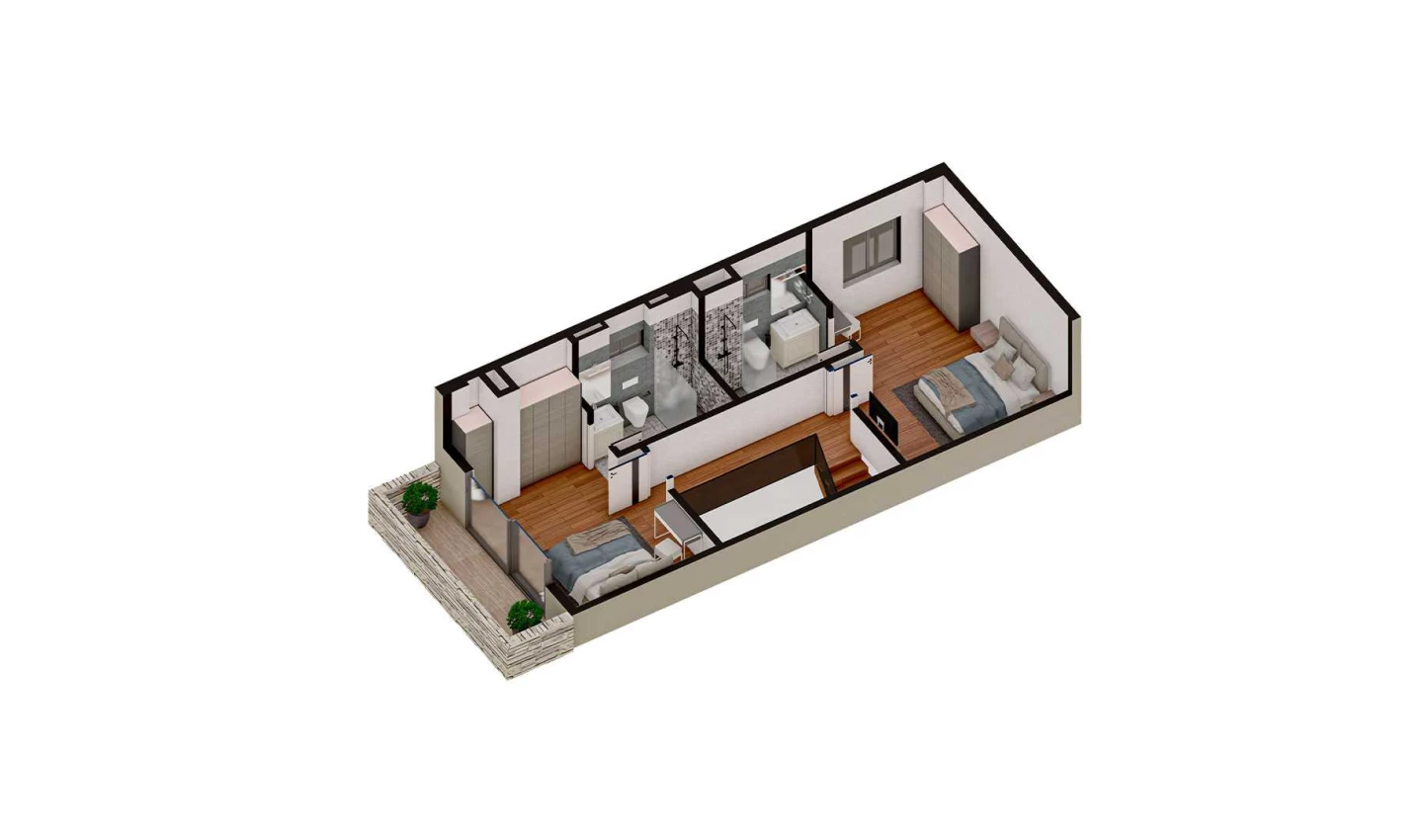 4-xonali xonadon 125.683 m²  4/4 qavat