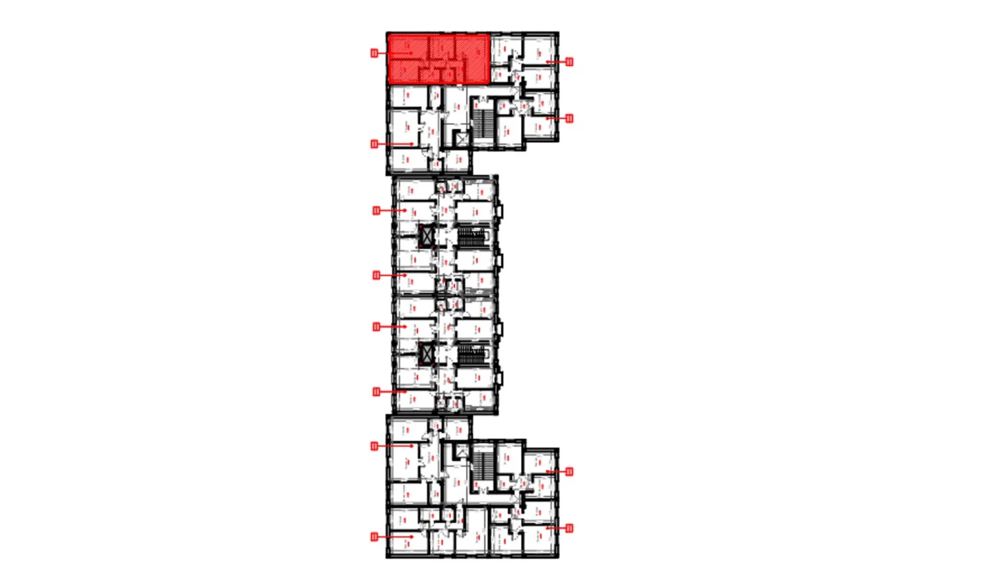 3-xonali xonadon 80.3 m²  4/4 qavat