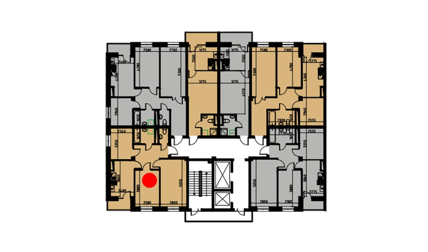 2-комнатная квартира 53.27 м²  7/7 этаж