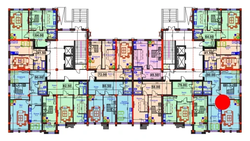 3-комнатная квартира 90 м²  1/12 этаж | Жилой комплекс GAGARIN AVENUE